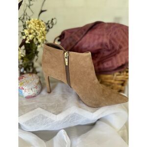 Vince Camuto Tan Suede Ankle Boots Modern Classic